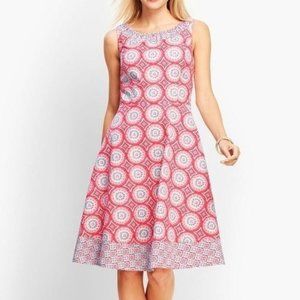 Talbot Print Fit & Flare Sleeveless Dress Size 6